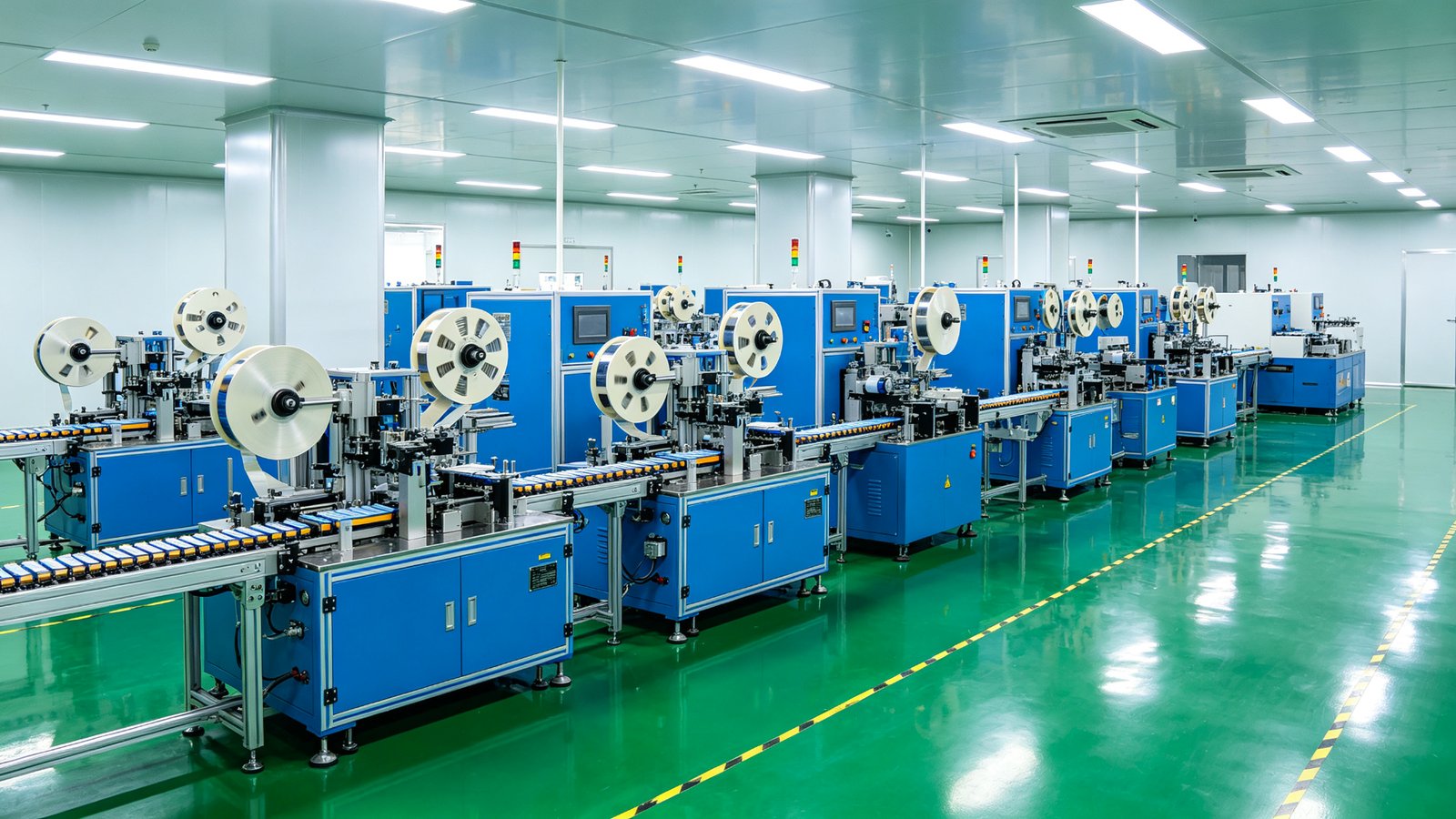 Automated lithium battery cell assembly lines