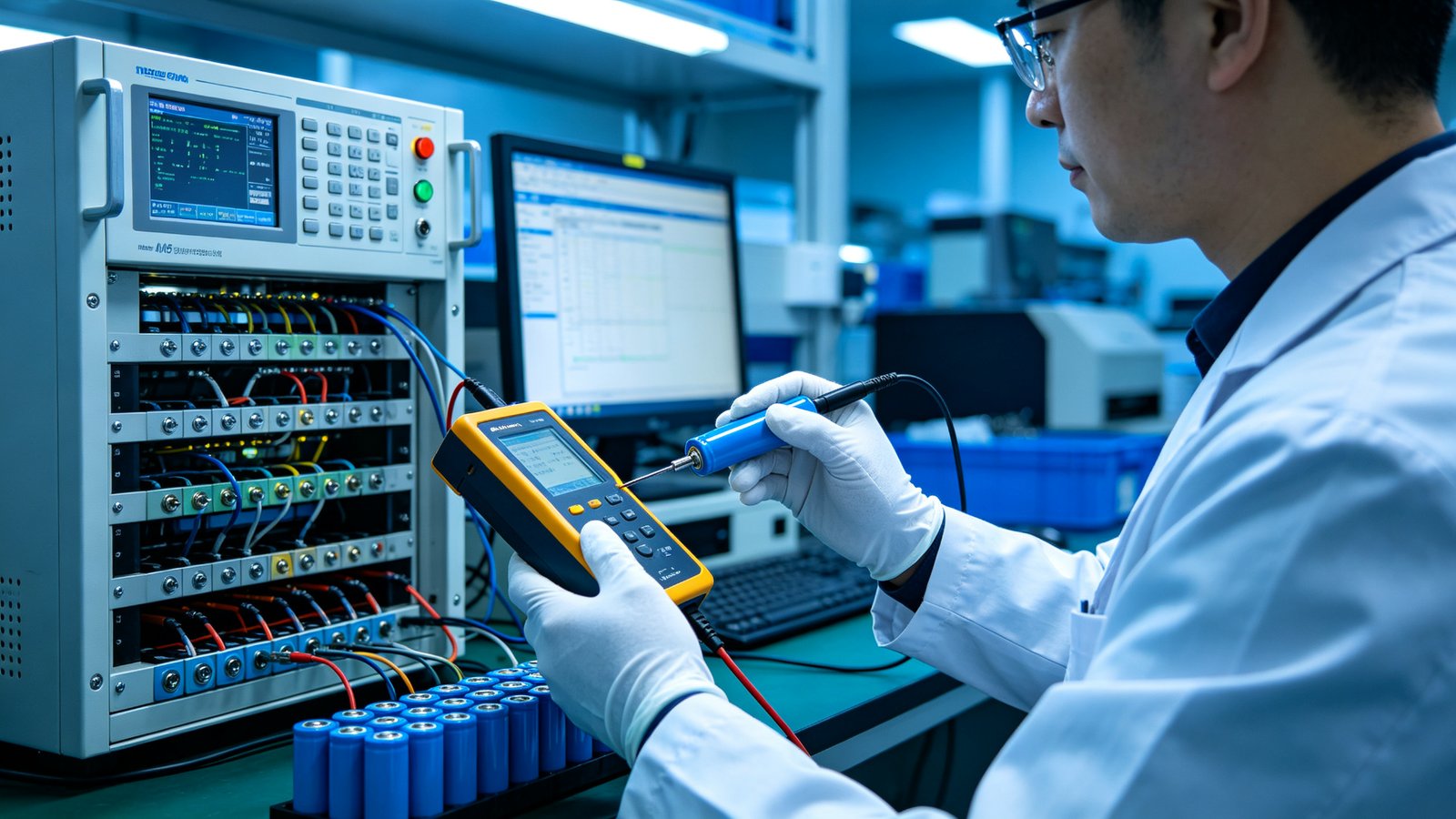 Battery cell quality testing laboratory